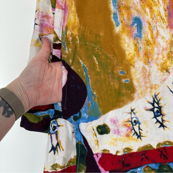 Zara Tianzhien Women’s Tunic Size XXL Cotton Artsy Art To Wear Dopamine Eclectic - Picture 6 of 13